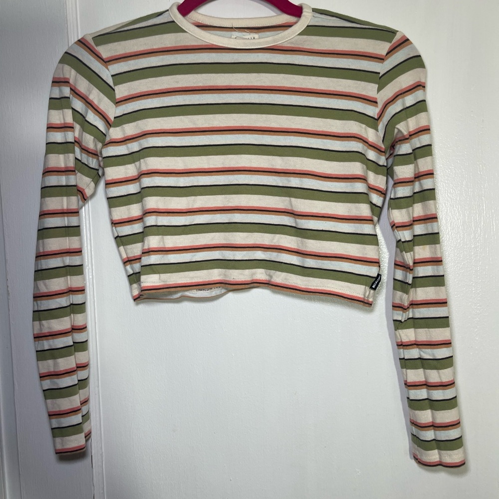 Billabong Multicolor Striped Crop Top